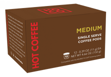 Load image into Gallery viewer, MEDIUM ROAST SINGLE SERVE COFFEE PODS
